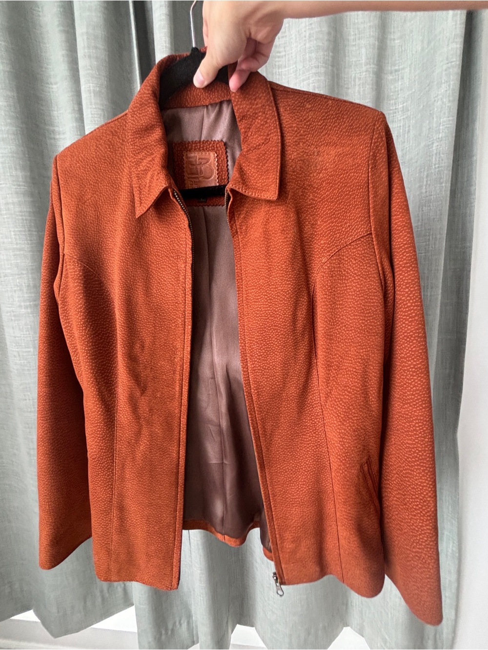 El Boyero Burnt Orange Carpincho Suede Leather Jacket/Blazer - Picture 4 of 6